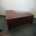 Mahogany 60 x 60 Single Pedestal L Suite Desk